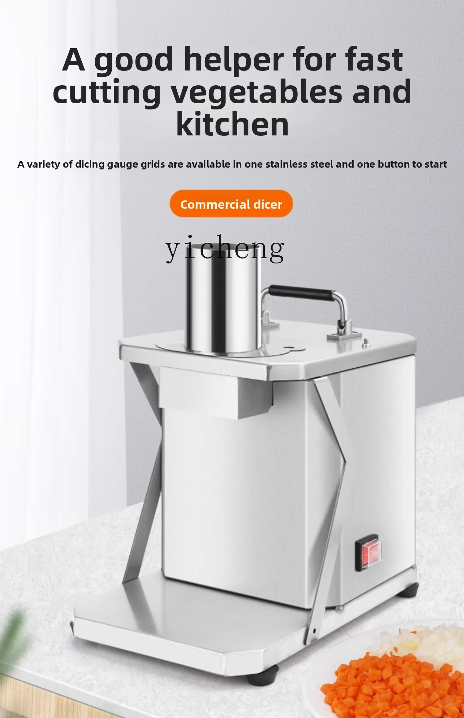 XL Dicing Machine Electric Vegetable Meat Carrot Cube Cutter Fruit Onion Commercial Tool
XL Dicing Machine Electric Vegetable Meat Carrot Cube Cutter Fruit Onion Commercial Tool