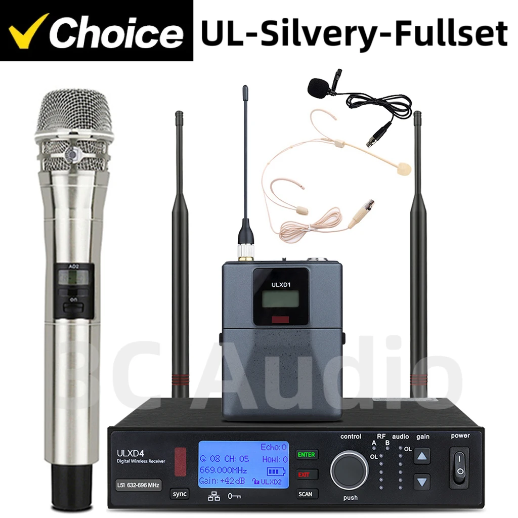 ULXD4-KSM8-Silvery-Fullset Профессиональная беспроводная микрофонная система UHF Сценические представления Вечерние динамические металлические микрофоны на большие расстояния
ULXD4-KSM8-Silvery-Fullset Профессиональная беспроводная микрофонная система UHF Сценические представления Вечерние динамические металлические микрофоны на большие расстояния