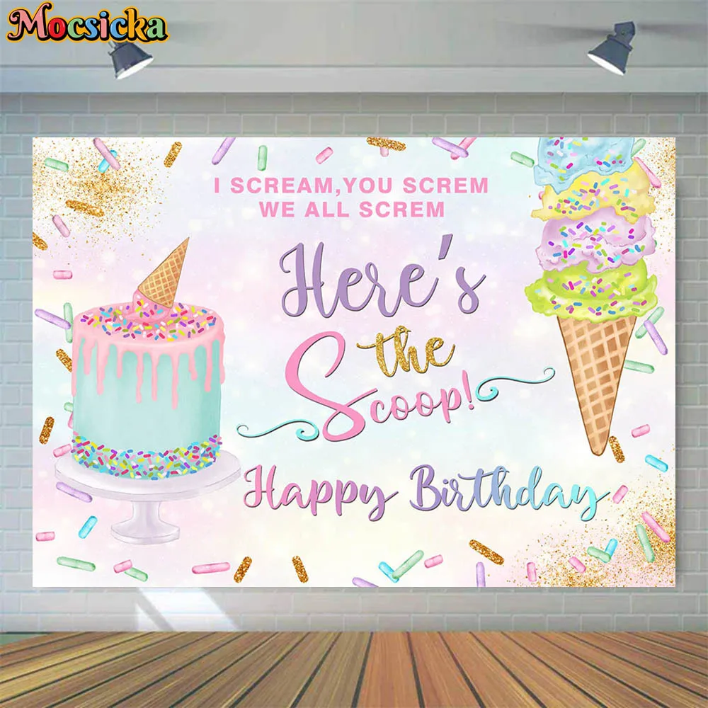 Mocsicka Ice Cream Theme Birthday Backdrop Cartoon Ice Cream Cake Candy Child Happy Birthday Party Photo Background Decor Banner
Mocsicka Ice Cream Theme Birthday Backdrop Cartoon Ice Cream Cake Candy Child Happy Birthday Party Photo Background Decor Banner