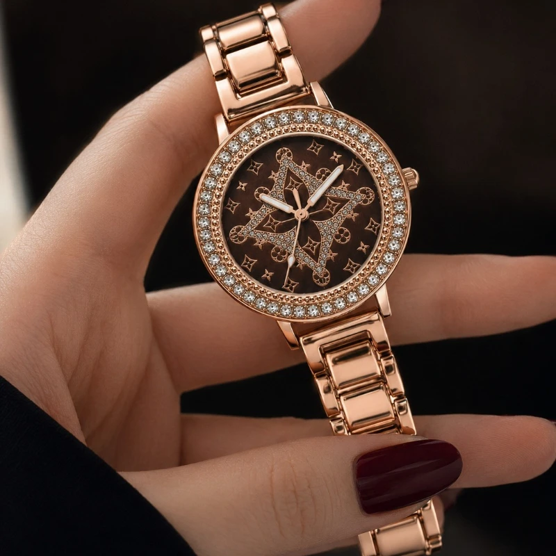 New Fashion Women's Watch Luxury Diamond-Encrusted Stainless Steel Ladies Bracelet Wristwatch Elegant Woman Quartz Clock Reloj
New Fashion Women's Watch Luxury Diamond-Encrusted Stainless Steel Ladies Bracelet Wristwatch Elegant Woman Quartz Clock Reloj
