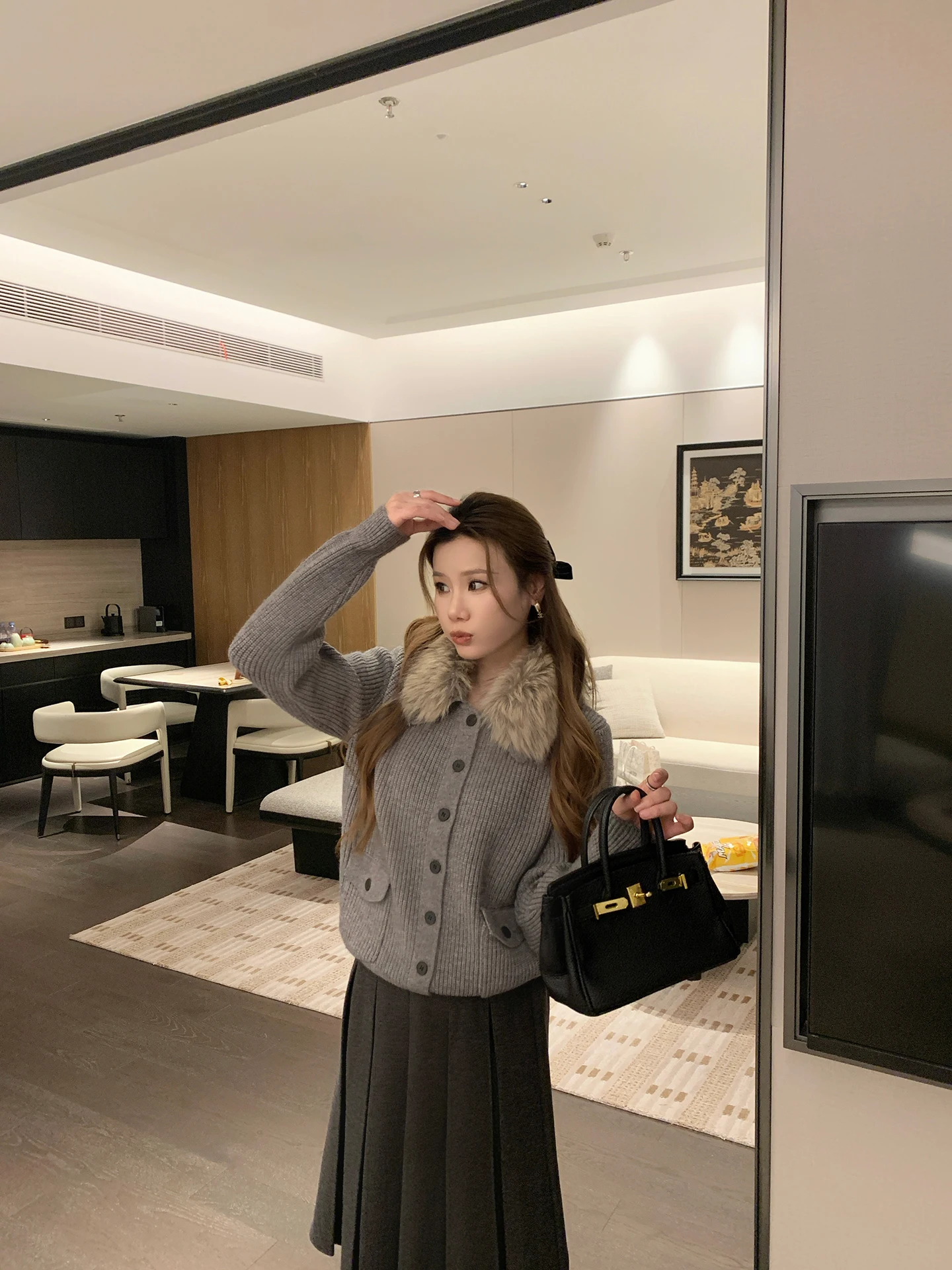 Thiened Knitted Sweater Philadelphia Initial Snow Removable Fur Collar Vintage Sle Loose Fit Long Sve Open Cardigan
Thiened Knitted Sweater Philadelphia Initial Snow Removable Fur Collar Vintage Sle Loose Fit Long Sve Open Cardigan