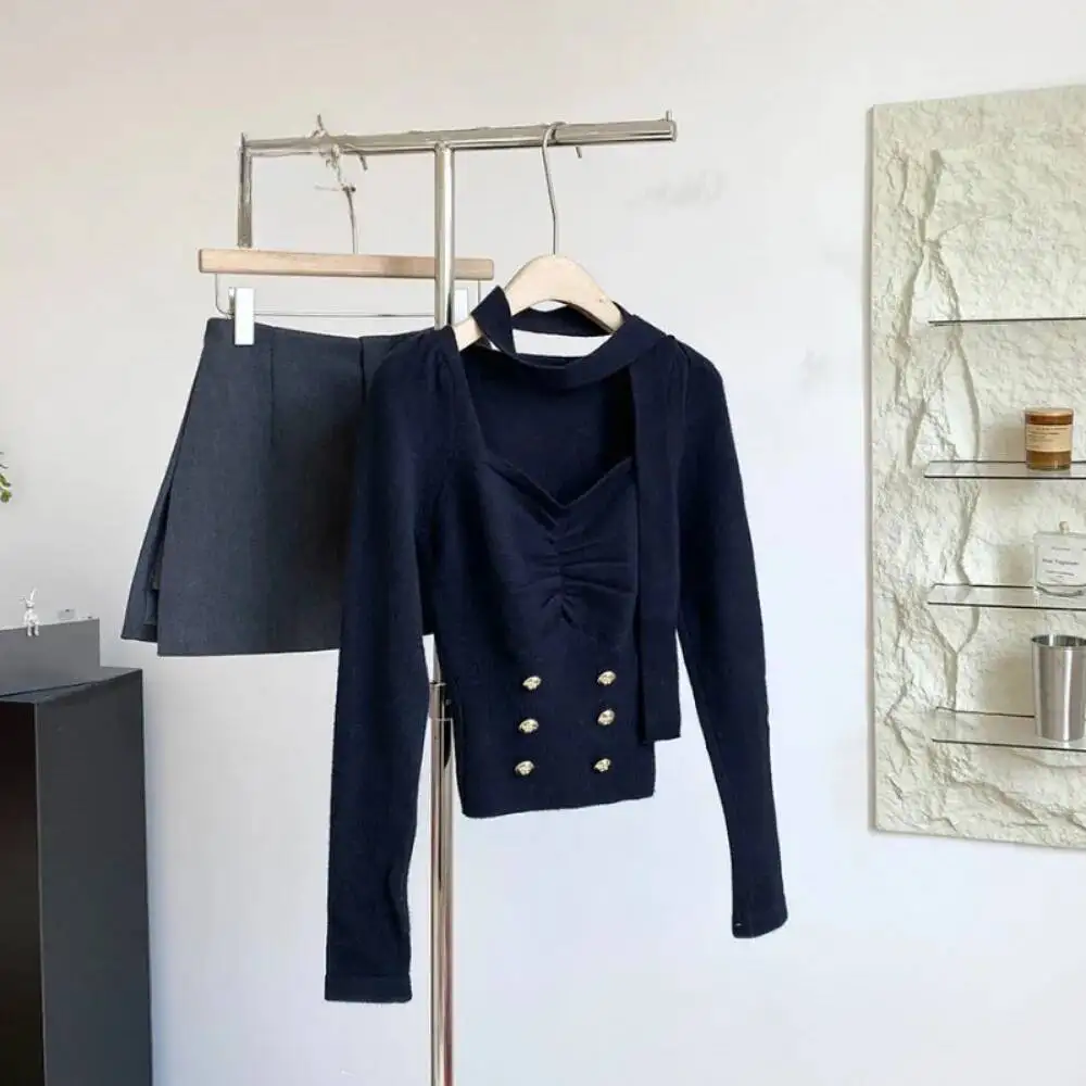 BabYoung New Winter Korea Chic Y2K Sweet Halter Pull Femme Spice Girls Тонкий короткий сексуальный вязаный джемпер Pure Desire Haruku Goth Топы
BabYoung New Winter Korea Chic Y2K Sweet Halter Pull Femme Spice Girls Тонкий короткий сексуальный вязаный джемпер Pure Desire Haruku Goth Топы