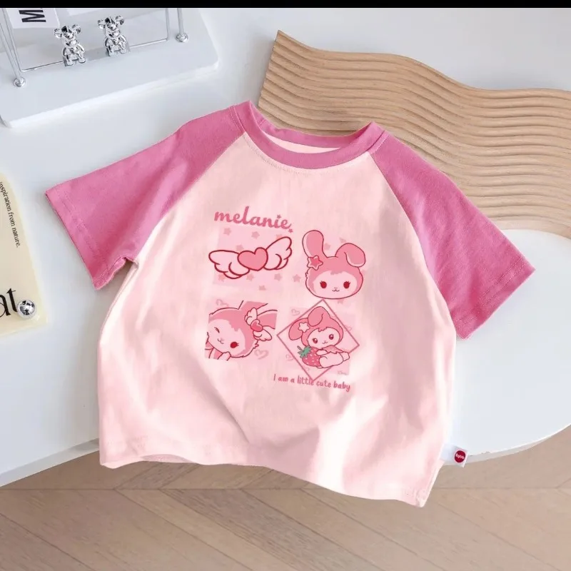 Girls Boys Kawaii Sanrio Anime Ins Fashion Casual Short-sleeved Shirt 2025 New Summer Cute Cotton Fashionable Baby Clothes Gifts
Girls Boys Kawaii Sanrio Anime Ins Fashion Casual Short-sleeved Shirt 2025 New Summer Cute Cotton Fashionable Baby Clothes Gifts