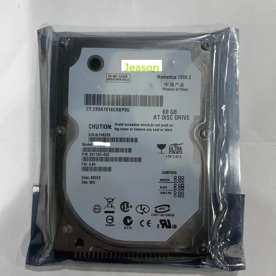 Новый жесткий диск Momentus 60 Гб 7200 об/мин 2,5 дюйма HDD PATA IDE для ноутбука
Новый жесткий диск Momentus 60 Гб 7200 об/мин 2,5 дюйма HDD PATA IDE для ноутбука
