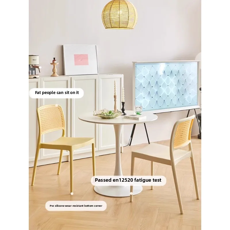 Plastic dining chair imitation rattan balcony desk chair stackable medieval stool suitable for bedrooms and living rooms
Plastic dining chair imitation rattan balcony desk chair stackable medieval stool suitable for bedrooms and living rooms