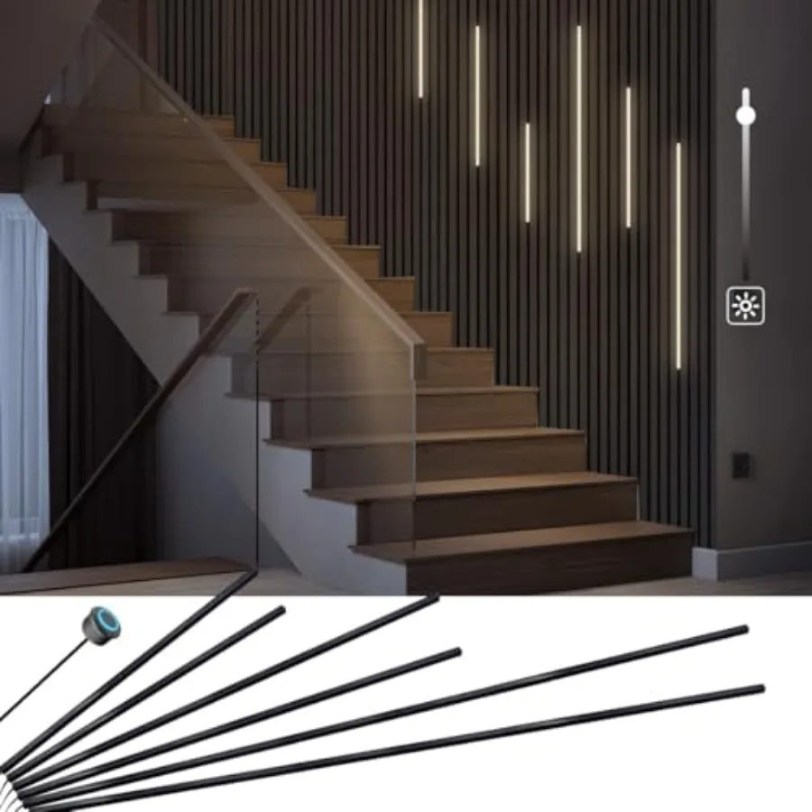 Black LED Recessed Lighting Kit, 6 PCS DC12V Wall Panel Lights with Smart Switch, Self-Adhesive, Dimmable LED Lights for Wood W
Black LED Recessed Lighting Kit, 6 PCS DC12V Wall Panel Lights with Smart Switch, Self-Adhesive, Dimmable LED Lights for Wood W