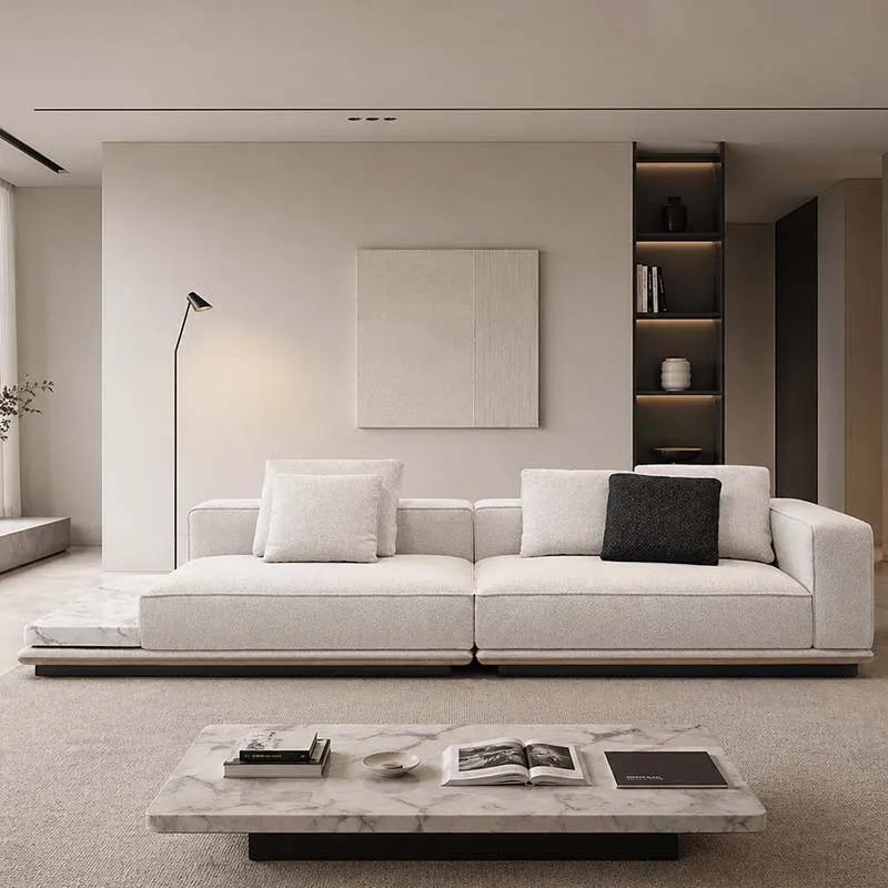Sofa Italian minimalist fabric sofa living room large apartment combination villa high-end cotton and linen special-shaped sofa
Sofa Italian minimalist fabric sofa living room large apartment combination villa high-end cotton and linen special-shaped sofa