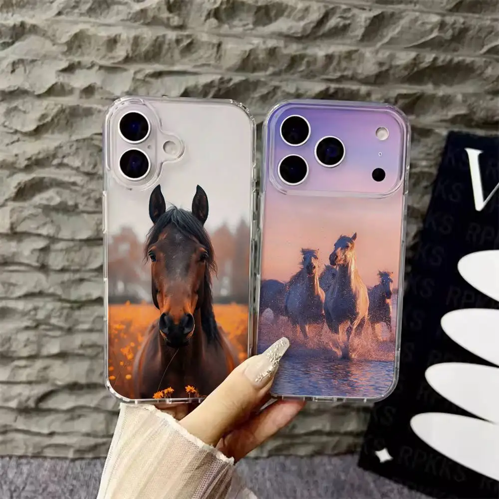 The horse Phone Case For iPhone 6,16,15,14,13,12,11,17 Pro,Max,Plus,X,XS,XR,SE,Mini Transparent Soft Cover 
The horse Phone Case For iPhone 6,16,15,14,13,12,11,17 Pro,Max,Plus,X,XS,XR,SE,Mini Transparent Soft Cover
