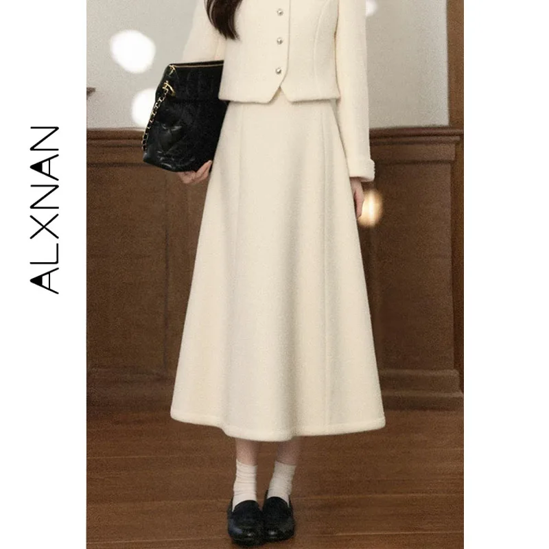 ALXNAN Women's Wool Skirt 2026 Fall Fashion High-waist Full Skirts Elegant Casual Warm Office Lady Clothing QYM002428
ALXNAN Women's Wool Skirt 2026 Fall Fashion High-waist Full Skirts Elegant Casual Warm Office Lady Clothing QYM002428