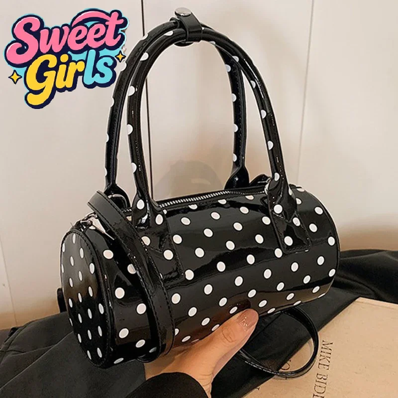 Crossbody Bag for Women Barrel Shape Mini Top Handle Purse PU Leather Polka Dot Cute Handbag Adjustable Strap Daily Use
Crossbody Bag for Women Barrel Shape Mini Top Handle Purse PU Leather Polka Dot Cute Handbag Adjustable Strap Daily Use