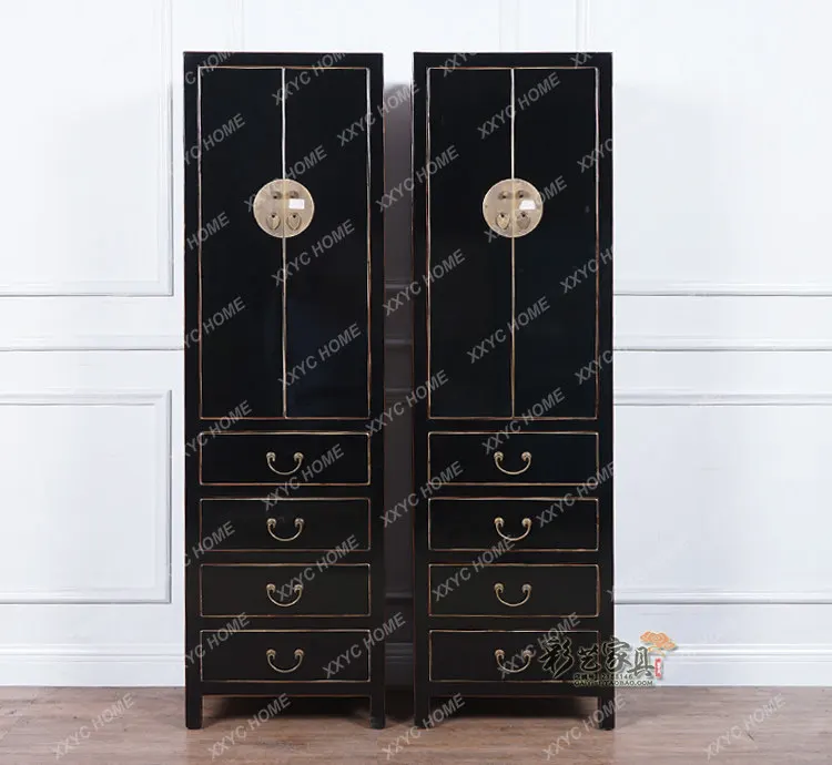 Solid wood wardrobe modern new Chinese antique simple paint storage storage flat open vertical cabinet
Solid wood wardrobe modern new Chinese antique simple paint storage storage flat open vertical cabinet