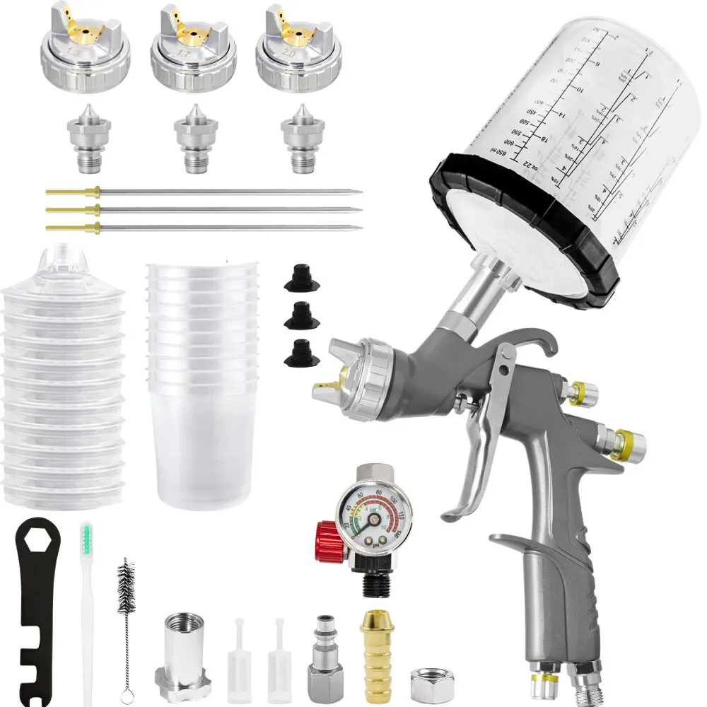 A610 LVLP Air Spray Gun with 1.3/1.7/2.0mm Nozzle Car Painting Paint Spray Gun Kit Airbrush Spray Gun
A610 LVLP Air Spray Gun with 1.3/1.7/2.0mm Nozzle Car Painting Paint Spray Gun Kit Airbrush Spray Gun