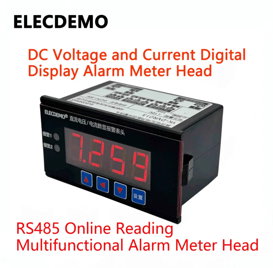 Цифровой измерительный прибор с сигнализацией верхнего и нижнего пределов, RS485, онлайн-считывание, измерение тока и напряжения, с реле и зуммером
Цифровой измерительный прибор с сигнализацией верхнего и нижнего пределов, RS485, онлайн-считывание, измерение тока и напряжения, с реле и зуммером