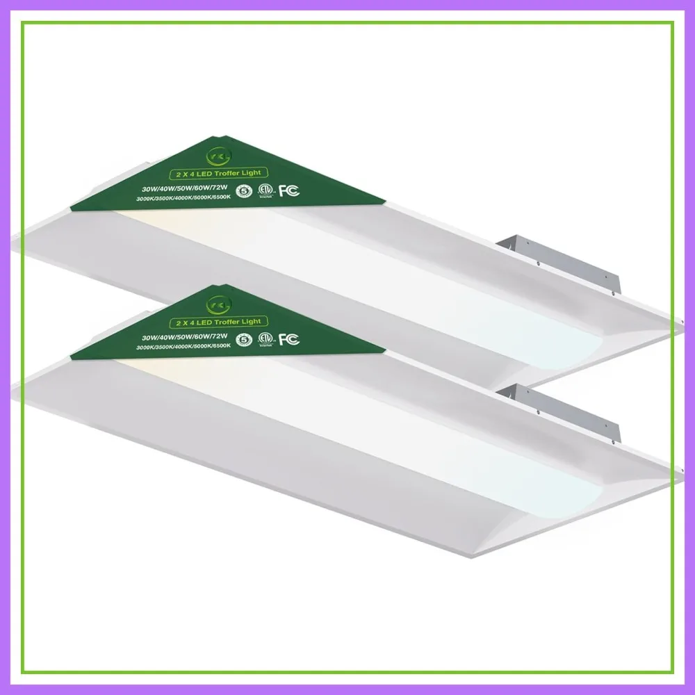 5CCT Selectable LED Troffer Light 2x4, Adjustable Lumens 9720-4050, Dimmable 0-10V, ETL
5CCT Selectable LED Troffer Light 2x4, Adjustable Lumens 9720-4050, Dimmable 0-10V, ETL