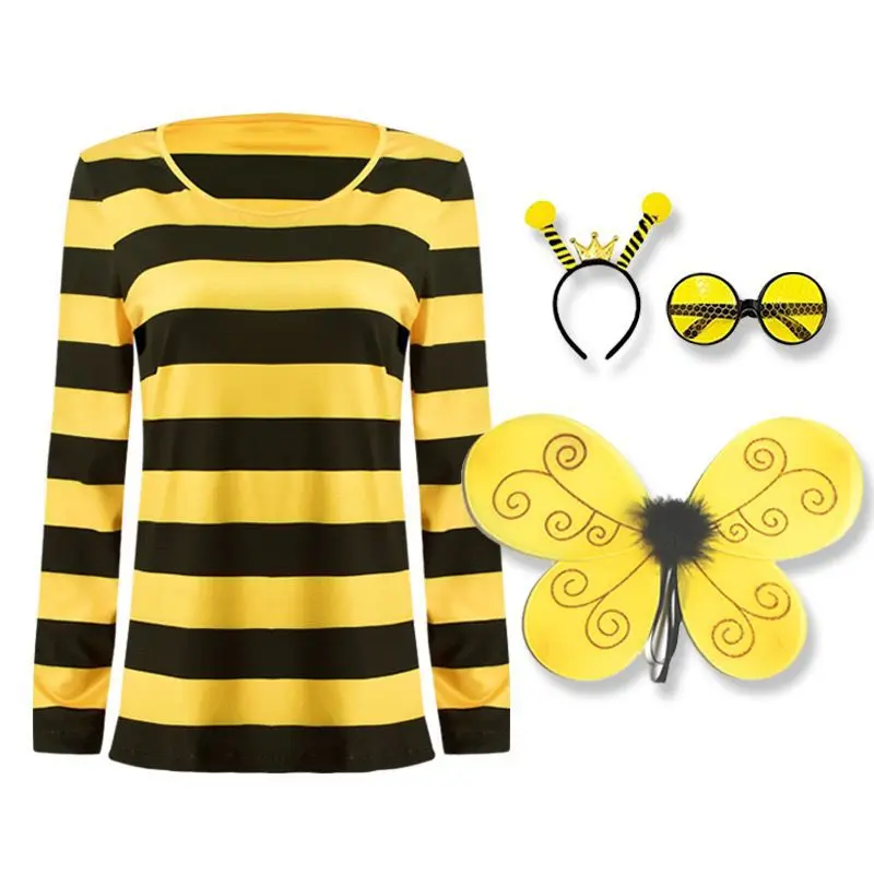 Halloween costume animal party costume insect bee adult cosplay top striped costume
Halloween costume animal party costume insect bee adult cosplay top striped costume