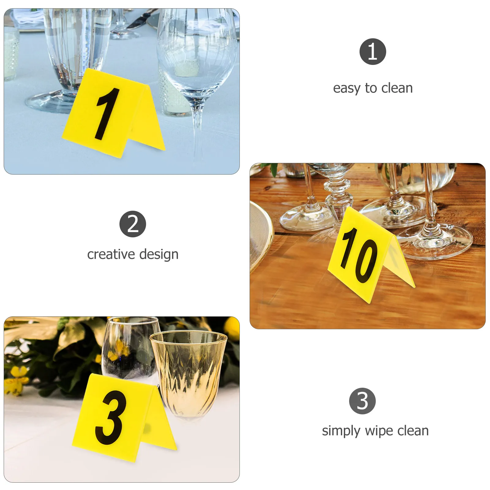 10pcs Acrylic Table Numbers Dual Sided Restaurant Banquet Seating Signs Game Supplies Evidence Marker Reusable Plates
10pcs Acrylic Table Numbers Dual Sided Restaurant Banquet Seating Signs Game Supplies Evidence Marker Reusable Plates
