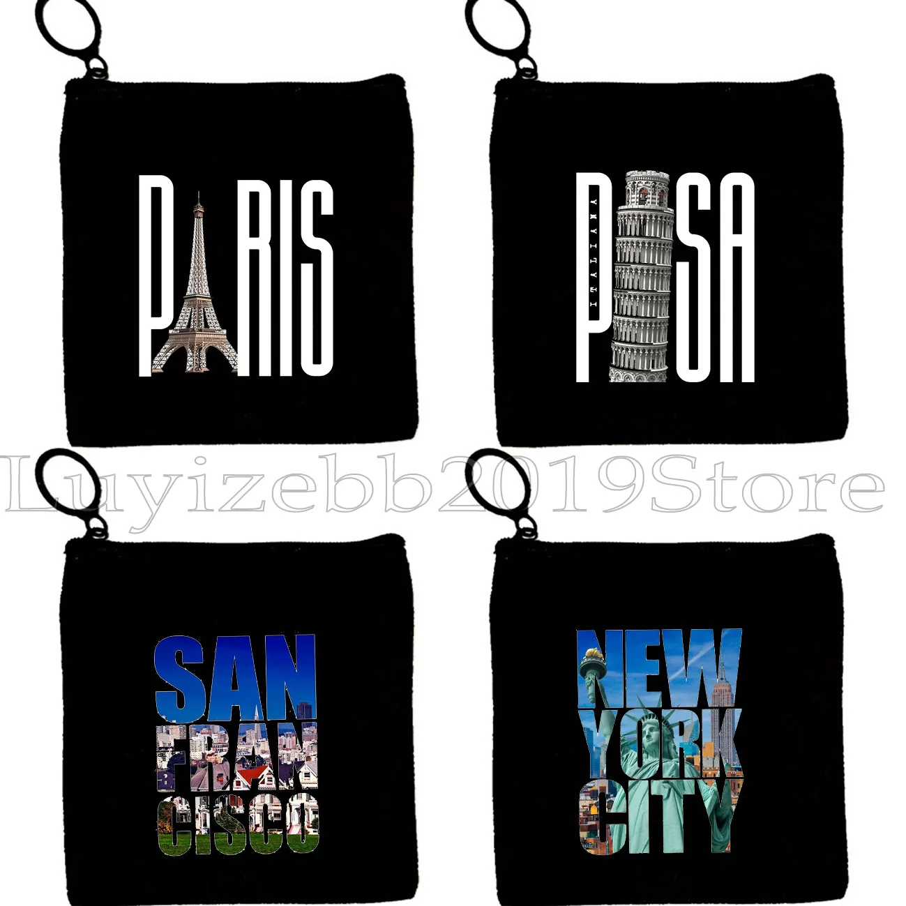 Paris Pisa Vienna Bath Croatia Dubrovnik Glasgow Hvar Miami San Francisco Split Vegas City Canvas Coin Purse Key Case Bag Pouch
Paris Pisa Vienna Bath Croatia Dubrovnik Glasgow Hvar Miami San Francisco Split Vegas City Canvas Coin Purse Key Case Bag Pouch