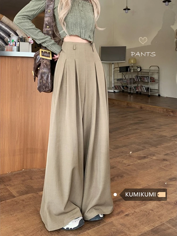 Black Loose Suit Pants Wide Leg Pants For Women Early Autumn High Waist Niche Straight Leg Suit Pants
Black Loose Suit Pants Wide Leg Pants For Women Early Autumn High Waist Niche Straight Leg Suit Pants