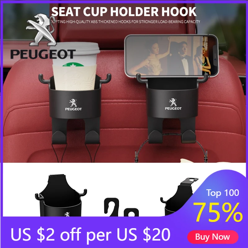 2026 Hot Car Sticker Car Seat Cup Holder Car Seat Back Multi-functional Hook Rear Creative Water Cup Holder For Peugeot 308 3008
2026 Hot Car Sticker Car Seat Cup Holder Car Seat Back Multi-functional Hook Rear Creative Water Cup Holder For Peugeot 308 3008
