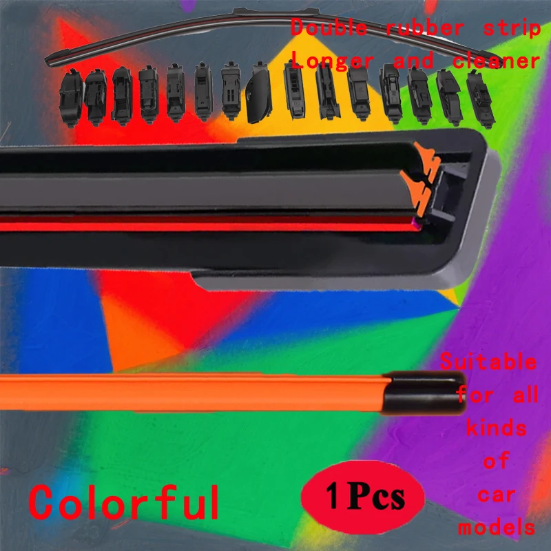 Orange Car Windshield Wiper blades Universal Soft Double layer Rubber Frameless Bracketless wipers 14" 16 19" 20" 21" 22" 24"26"
Orange Car Windshield Wiper blades Universal Soft Double layer Rubber Frameless Bracketless wipers 14" 16 19" 20" 21" 22" 24"26"