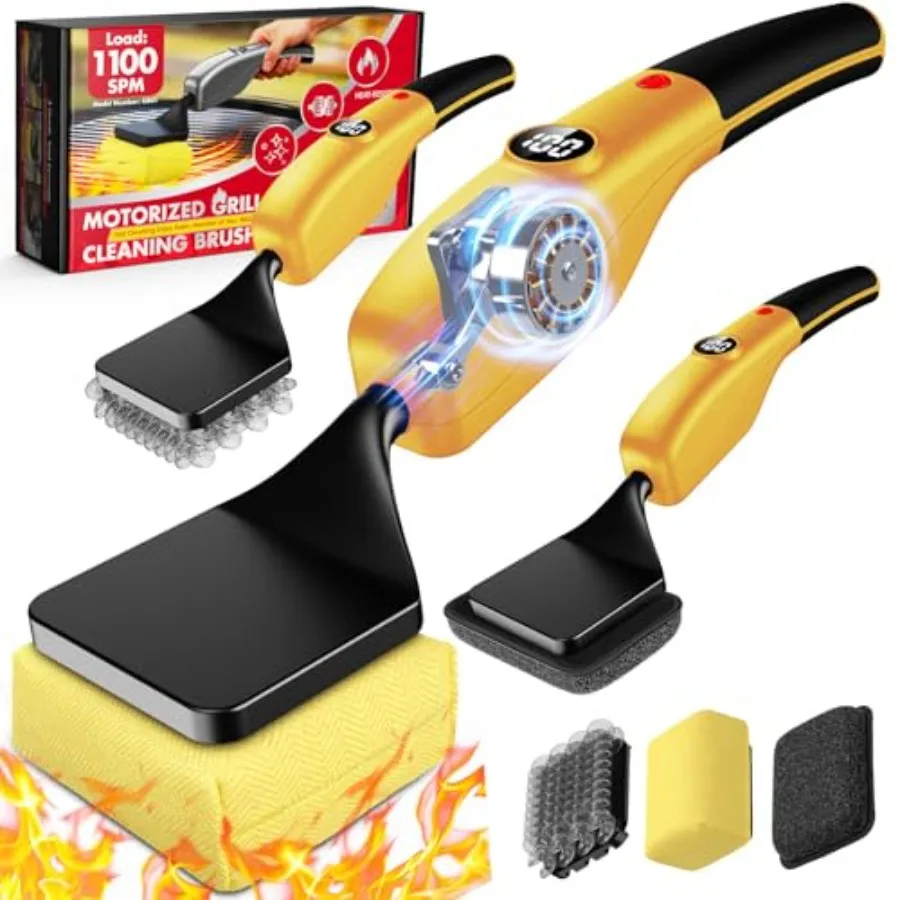 Reciprocating Electric Grill Brush, Bristle-Free Grill Brush for Outdoor Grill, BBQ Grill Brush, Grill Cleaner with 3 Replaceab
Reciprocating Electric Grill Brush, Bristle-Free Grill Brush for Outdoor Grill, BBQ Grill Brush, Grill Cleaner with 3 Replaceab