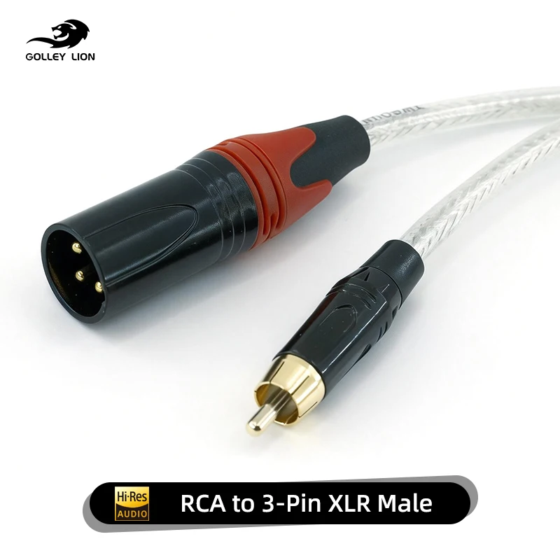 GOLLEY LION XLR to RCA Audio Cable 3-Pin Male to Male, RCA Male Adapter Cord for AV Receiver Mixer Amplifier
GOLLEY LION XLR to RCA Audio Cable 3-Pin Male to Male, RCA Male Adapter Cord for AV Receiver Mixer Amplifier
