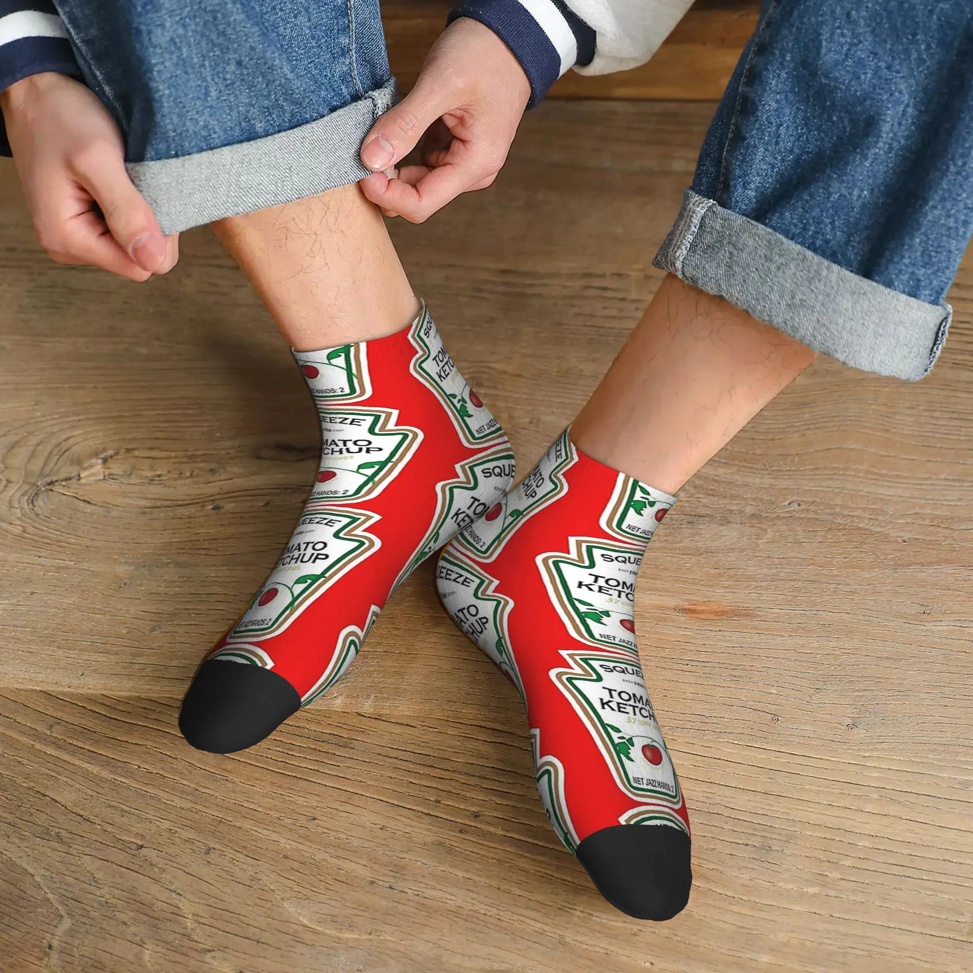All Seasons Funny Ketchup Label Socks Harajuku Sweat Absorbing Crew Socks Funny Stockings for Men Women Gifts
All Seasons Funny Ketchup Label Socks Harajuku Sweat Absorbing Crew Socks Funny Stockings for Men Women Gifts