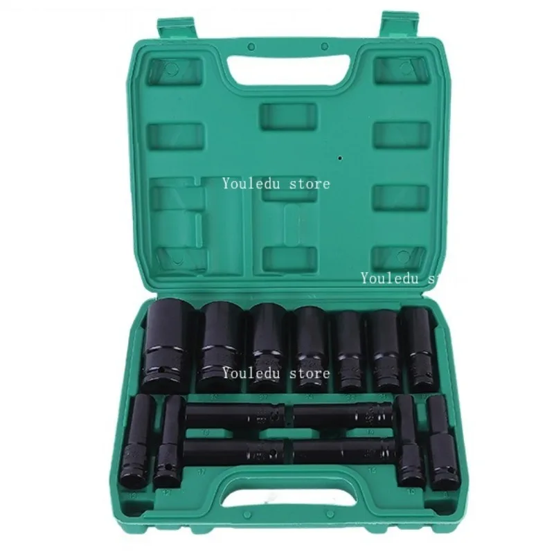 Suitable for electric wrench socket set extension 10 piece set 15 piece set hexagonal 1/2 electrophoretic perforated socket head
Suitable for electric wrench socket set extension 10 piece set 15 piece set hexagonal 1/2 electrophoretic perforated socket head