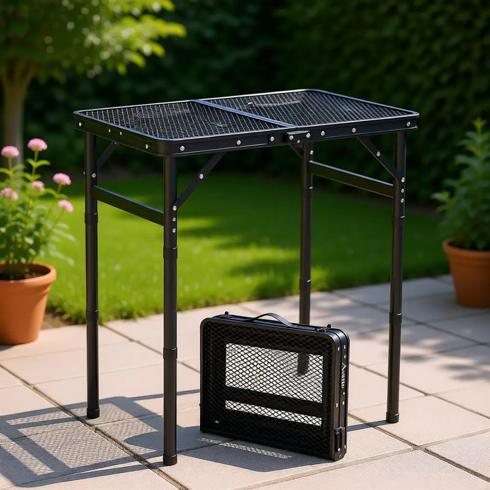 Регулируемый по высоте портативный стол для кемпинга и пикника, легкий, максимальная высота 27,5 дюймов, черный
Регулируемый по высоте портативный стол для кемпинга и пикника, легкий, максимальная высота 27,5 дюймов, черный