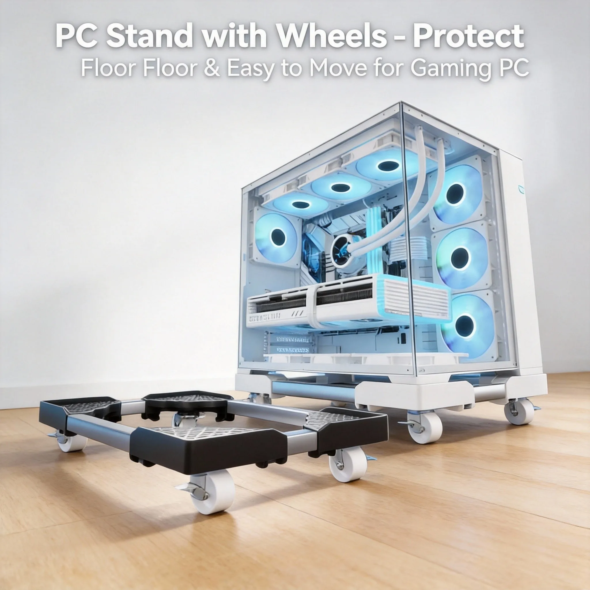 Регулируемая подставка для ПК с блокирующимися колесами: предотвращает влагу, защищает от пыли, обеспечивает хорошее охлаждение. Подходит для полноразмерных и средних корпусов (Mid-Tower). Для игр, дома и офиса.
Регулируемая подставка для ПК с блокирующимися колесами: предотвращает влагу, защищает от пыли, обеспечивает хорошее охлаждение. Подходит для полноразмерных и средних корпусов (Mid-Tower). Для игр, дома и офиса.