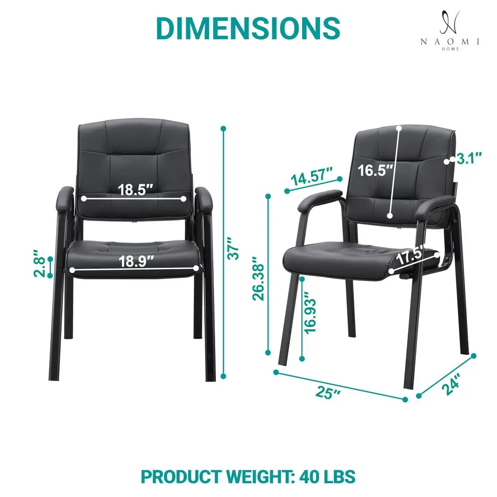 Faux Leather Stackable Office Guest Chairs Reception Chairs with Armrests for Lobby, Clinic, Medical Waiting Room or Conference
Faux Leather Stackable Office Guest Chairs Reception Chairs with Armrests for Lobby, Clinic, Medical Waiting Room or Conference