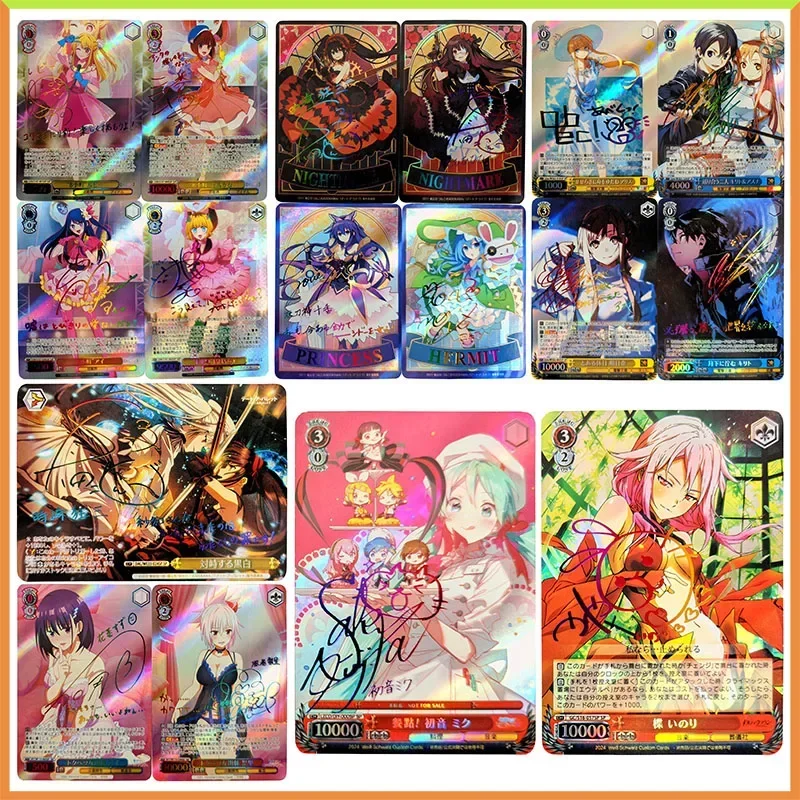 Anime Weiss Schwarz DIY ACG Rare Laser Flash Card Yuzuriha Inori Hatsune Miku Toys for boys Collectible Cards Birthday Present
Anime Weiss Schwarz DIY ACG Rare Laser Flash Card Yuzuriha Inori Hatsune Miku Toys for boys Collectible Cards Birthday Present
