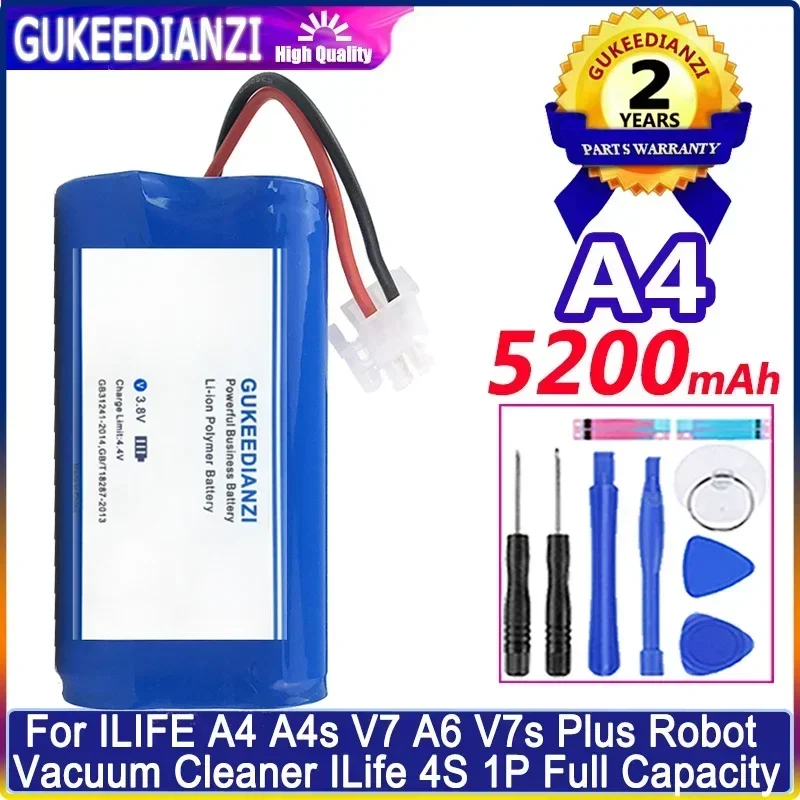 Vacuum Cleaner Battery 5200mAh For Ilife A4 A4s V7 A6 V7s Plus Robot Vacuum Cleaner Ilife 4S 1P Full Capacity 3400mAh
Vacuum Cleaner Battery 5200mAh For Ilife A4 A4s V7 A6 V7s Plus Robot Vacuum Cleaner Ilife 4S 1P Full Capacity 3400mAh