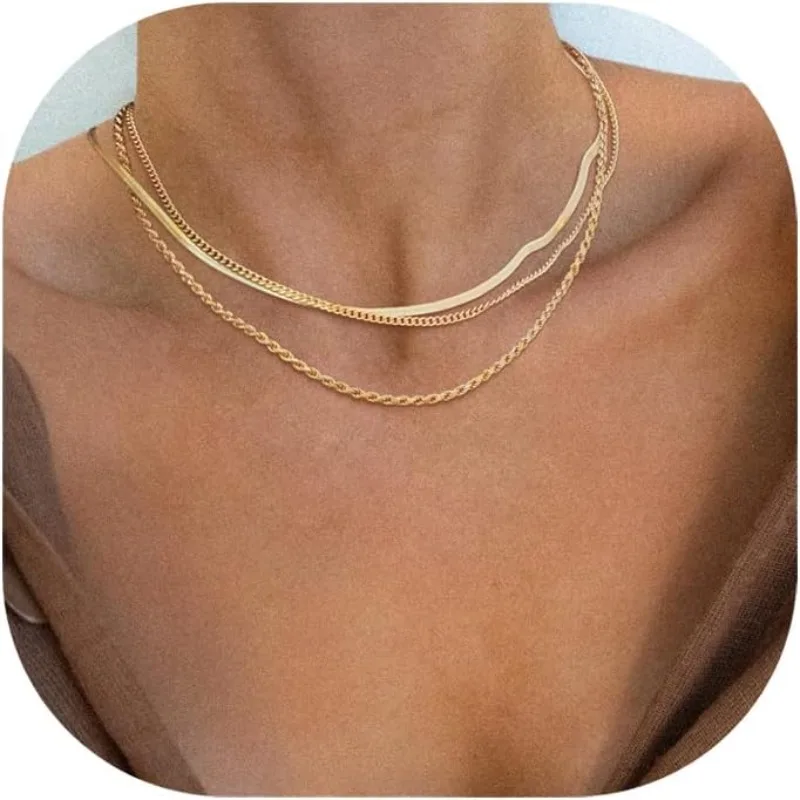 Women's chevron necklace, exquisite gold necklace, gold plated snake necklace, gold chain choker
Women's chevron necklace, exquisite gold necklace, gold plated snake necklace, gold chain choker