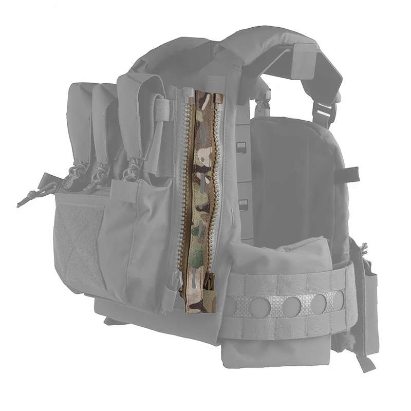 Back Panel Zipper Extension Accessory Compatible with FCPC V5 Tactical Vest Backplate