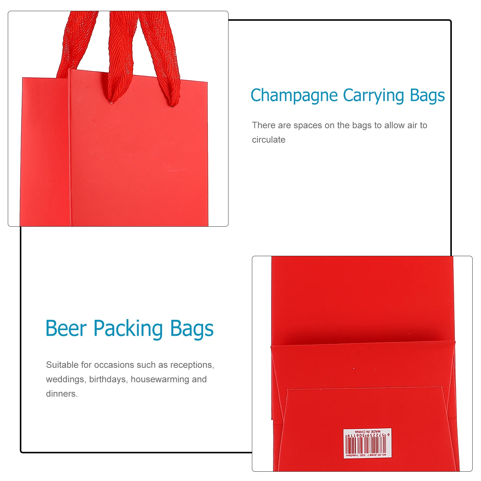 12 Pcs Gift Bags Thick Paper Carrying Bottles Red Storage Dust Proof Moisture Absorption Breathable Portable Wedding
12 Pcs Gift Bags Thick Paper Carrying Bottles Red Storage Dust Proof Moisture Absorption Breathable Portable Wedding
