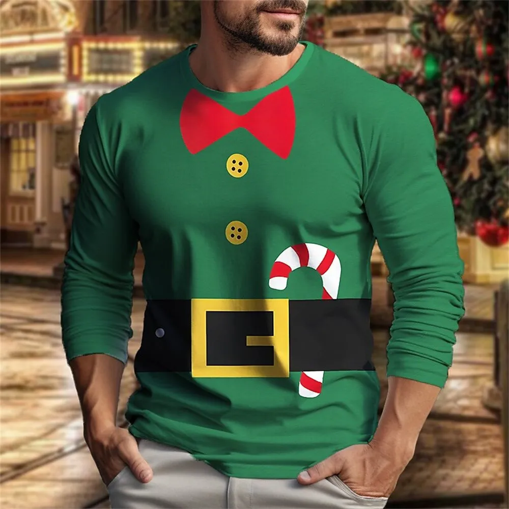 Christmas Men's Diamond Block T Shirt Tee 3d Print Santa Long Sleeve Daily Weekend Basic O-Neck Autumn Clothing Men's Streetwear
Christmas Men's Diamond Block T Shirt Tee 3d Print Santa Long Sleeve Daily Weekend Basic O-Neck Autumn Clothing Men's Streetwear