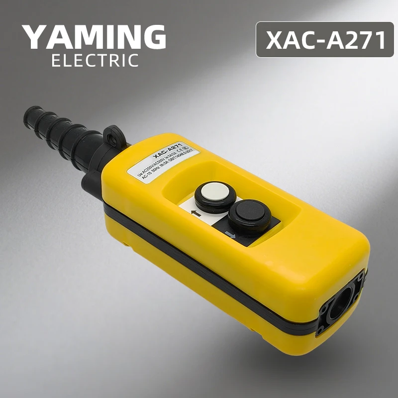 Hoist Push Button Switch 2 Button Up Down Pendant Remote Control Switch For Electric Hoist Crane Winch XAC-A271
Hoist Push Button Switch 2 Button Up Down Pendant Remote Control Switch For Electric Hoist Crane Winch XAC-A271