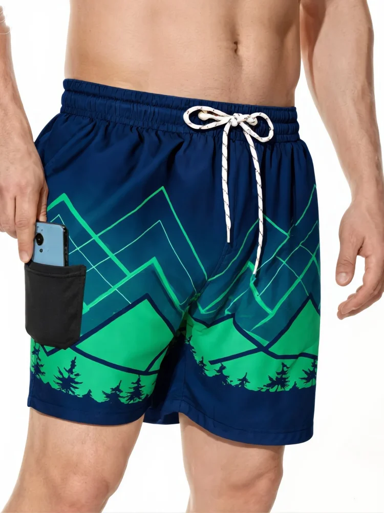 Mens Beach Shorts Geometric Mountain Forest Print Navy Blue Green Summer Vacation Casual Shorts
Mens Beach Shorts Geometric Mountain Forest Print Navy Blue Green Summer Vacation Casual Shorts