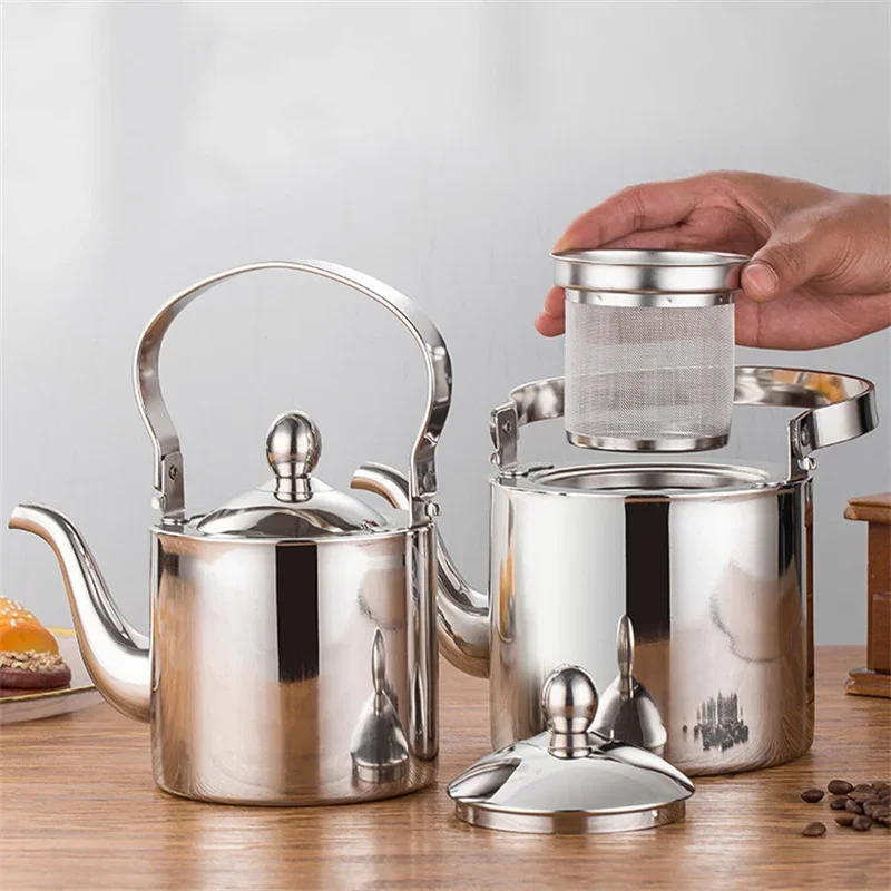 Stainless Steel Kettle with Strainer for Tea Kettle 1.5L/2L Thickened Electric Ceramic Cooktop and Gas Stove Home Camping Kettle
Stainless Steel Kettle with Strainer for Tea Kettle 1.5L/2L Thickened Electric Ceramic Cooktop and Gas Stove Home Camping Kettle