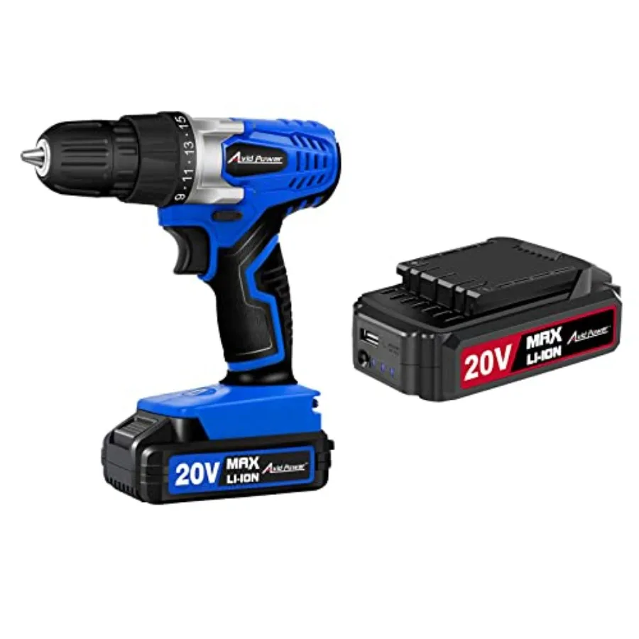 20V MAX Lithium lon Cordless Drill Set Bundle with 20V MAX Lithium Ion Rechargeable Battery
20V MAX Lithium lon Cordless Drill Set Bundle with 20V MAX Lithium Ion Rechargeable Battery