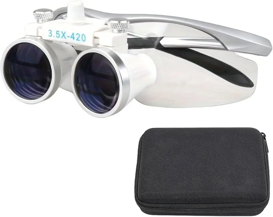 Dental Surgical Loupe Binocular Magnifier Magnification 3.5 X Working Distance 320-420mm Burgundy Sport Frame
Dental Surgical Loupe Binocular Magnifier Magnification 3.5 X Working Distance 320-420mm Burgundy Sport Frame