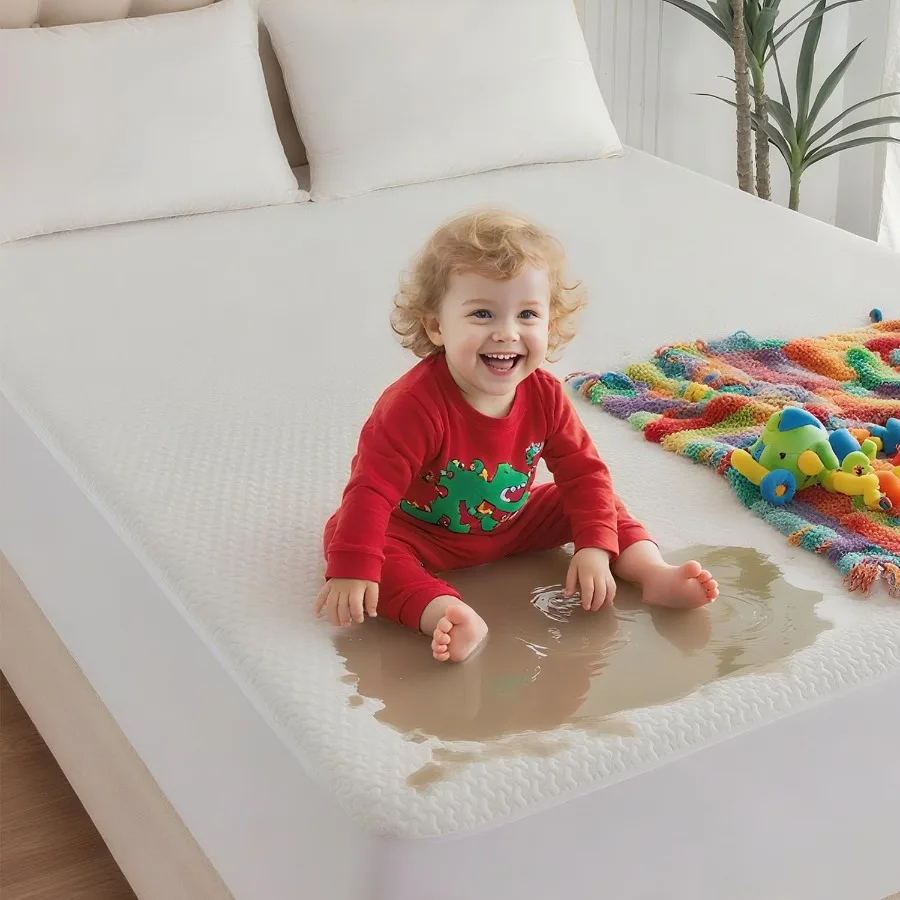 100 Waterproof Twin Mattress Protector with Breathable Cooling 3D Air Bamboo Viscose Fabric for Hypoallergenic Comfort Fits Dee
100 Waterproof Twin Mattress Protector with Breathable Cooling 3D Air Bamboo Viscose Fabric for Hypoallergenic Comfort Fits Dee