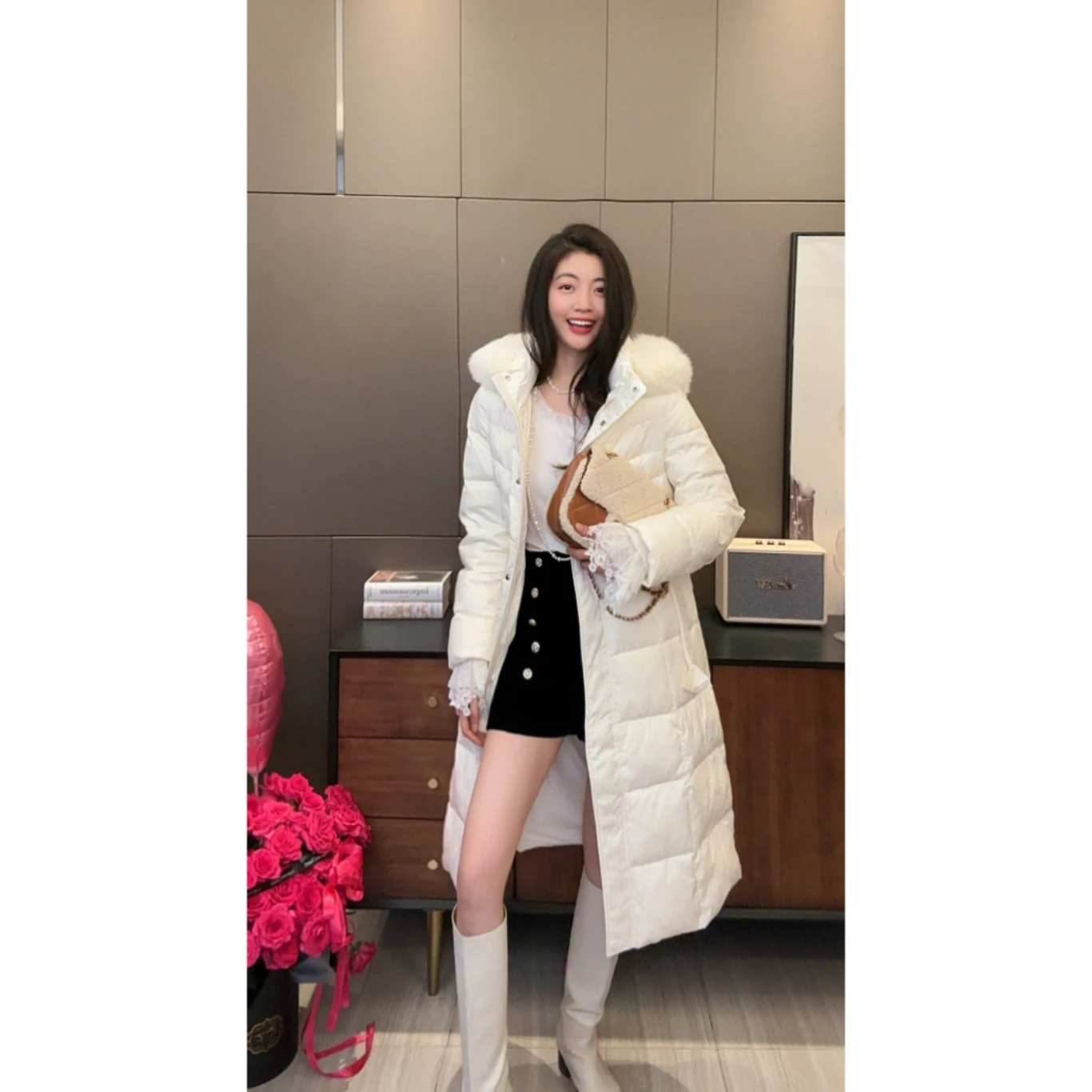 NCOU White Long Hooded down Jaet 90% White Du down Filled Faionable Winter Coat Thi Warm Casual Sle
NCOU White Long Hooded down Jaet 90% White Du down Filled Faionable Winter Coat Thi Warm Casual Sle