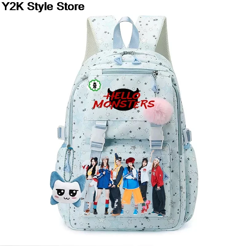 BABYMONSTER CHOOM backpack Women 2026 Fashion Waterproof schoolbag Ahyeon Rora Asa Ruka CHIQUITA PHARITA cartoon plush keychain
BABYMONSTER CHOOM backpack Women 2026 Fashion Waterproof schoolbag Ahyeon Rora Asa Ruka CHIQUITA PHARITA cartoon plush keychain