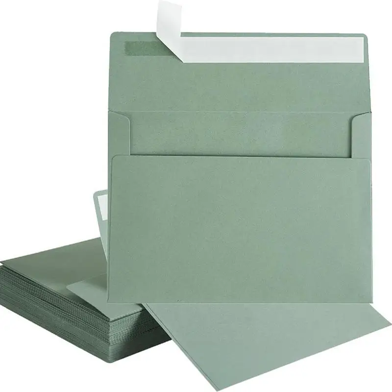 100PCS Vintage Grayish Green Envelope Self Adhesive Paper Envelopes Small Enveloppe Mariage Packaging Supplies Stationery
100PCS Vintage Grayish Green Envelope Self Adhesive Paper Envelopes Small Enveloppe Mariage Packaging Supplies Stationery