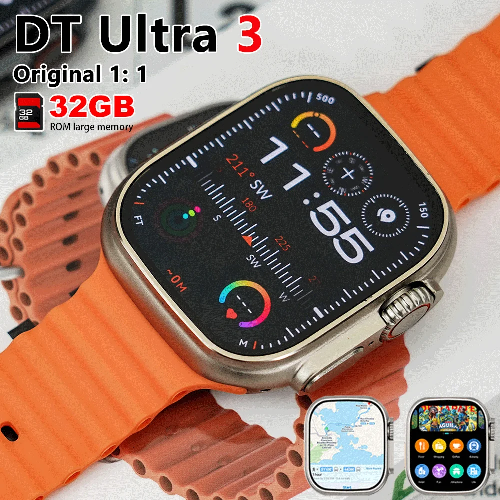 2026 New DT Ultra 3 Smart Watch Men 32GB AMOLED Sport Watches GPS Bluetooth Call Dual-System Mode Smartwatch For Ios Android 9.1
2026 New DT Ultra 3 Smart Watch Men 32GB AMOLED Sport Watches GPS Bluetooth Call Dual-System Mode Smartwatch For Ios Android 9.1