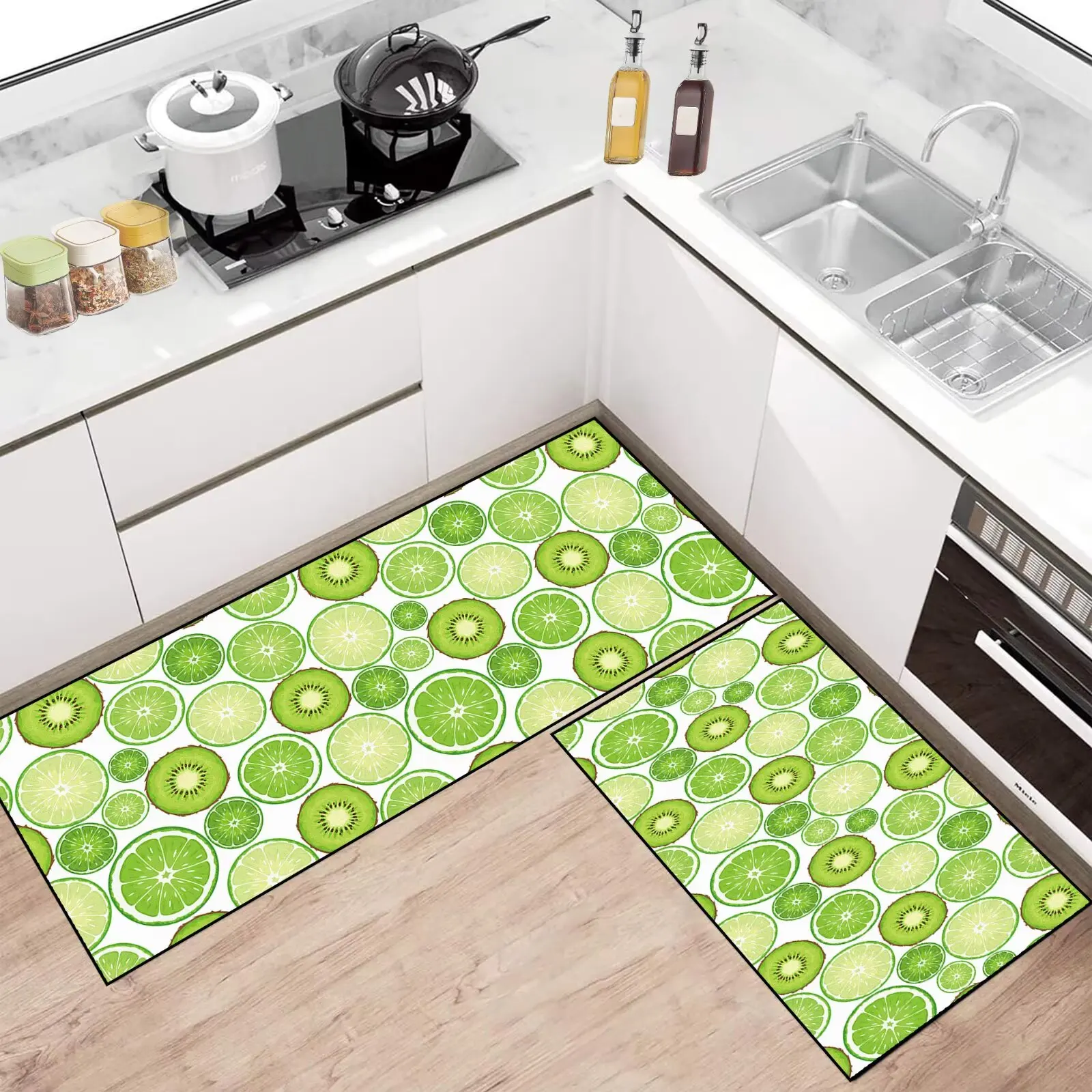 Kiwi Kitchen Rug 2 Pcs Rugs and Mats Set Green Farmhouse Fruits Decor Non-Slip for Floor Laundry Room
Kiwi Kitchen Rug 2 Pcs Rugs and Mats Set Green Farmhouse Fruits Decor Non-Slip for Floor Laundry Room