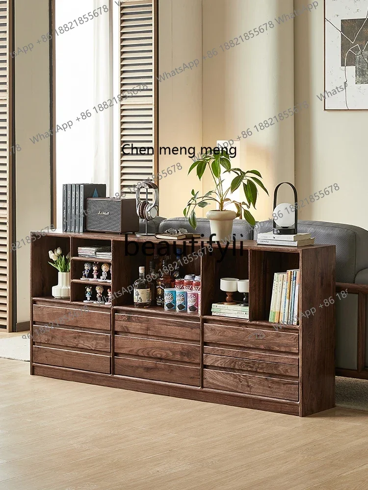 M178 North American black walnut bookcase Nordic all solid wood locker living room floor storage cabinet
M178 North American black walnut bookcase Nordic all solid wood locker living room floor storage cabinet