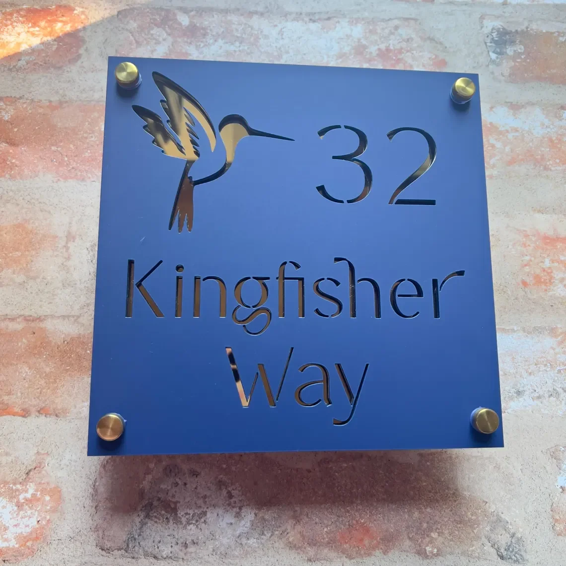 Custom House Number Sign,Kingfisher Design Square House Number Home Address Plaque
Custom House Number Sign,Kingfisher Design Square House Number Home Address Plaque